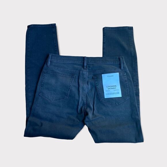 FRAME Men’s L'Homme Black Skinny Jeans Size 33 NWT - Picture 10 of 15